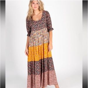 Natural Life Colette Tiered Maxi Dress - Lightweight